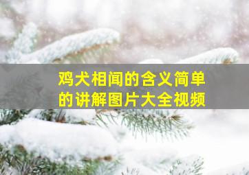 鸡犬相闻的含义简单的讲解图片大全视频