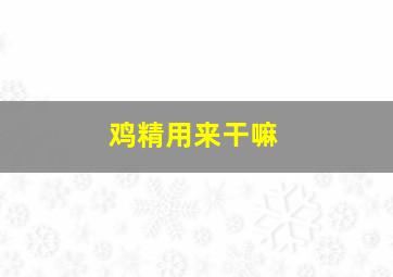 鸡精用来干嘛