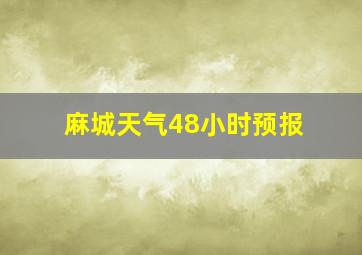 麻城天气48小时预报