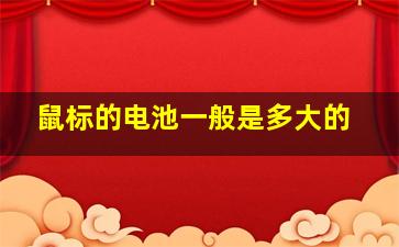 鼠标的电池一般是多大的