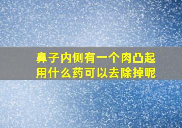 鼻子内侧有一个肉凸起用什么药可以去除掉呢