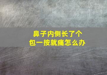 鼻子内侧长了个包一按就痛怎么办