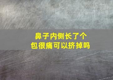 鼻子内侧长了个包很痛可以挤掉吗