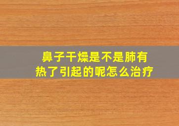 鼻子干燥是不是肺有热了引起的呢怎么治疗