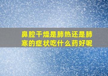 鼻腔干燥是肺热还是肺寒的症状吃什么药好呢