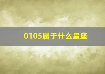 0105属于什么星座