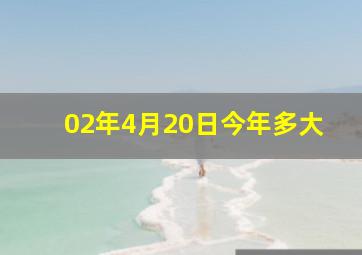 02年4月20日今年多大