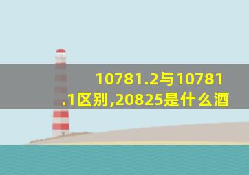 10781.2与10781.1区别,20825是什么酒