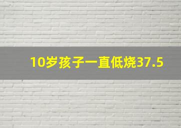 10岁孩子一直低烧37.5