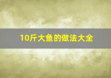 10斤大鱼的做法大全