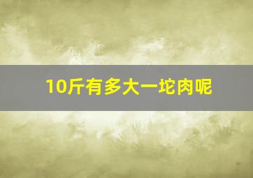 10斤有多大一坨肉呢