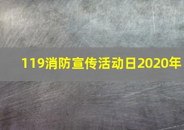 119消防宣传活动日2020年