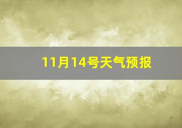 11月14号天气预报