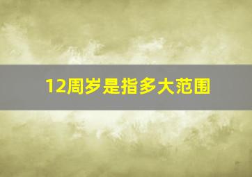 12周岁是指多大范围