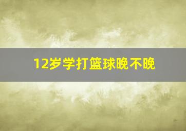 12岁学打篮球晚不晚