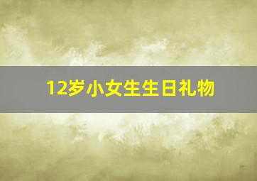 12岁小女生生日礼物