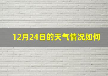 12月24日的天气情况如何