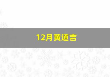 12月黄道吉