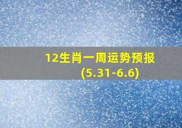 12生肖一周运势预报(5.31-6.6)