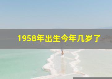 1958年出生今年几岁了