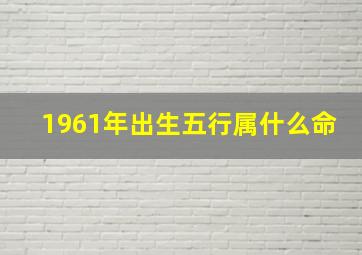 1961年出生五行属什么命