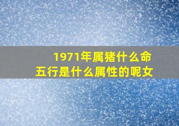 1971年属猪什么命五行是什么属性的呢女