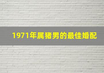 1971年属猪男的最佳婚配