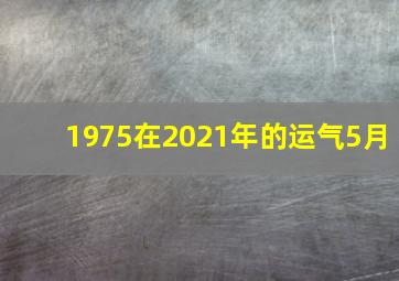 1975在2021年的运气5月