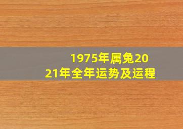 1975年属兔2021年全年运势及运程