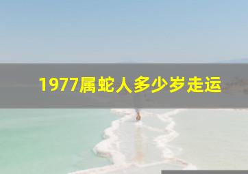 1977属蛇人多少岁走运