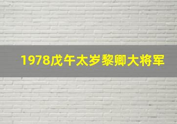 1978戊午太岁黎卿大将军