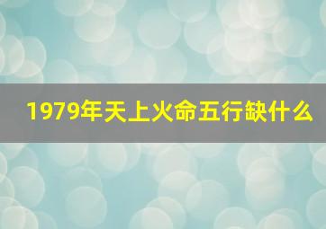 1979年天上火命五行缺什么