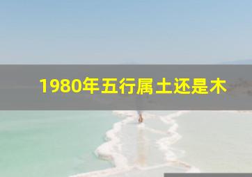 1980年五行属土还是木