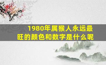 1980年属猴人永远最旺的颜色和数字是什么呢