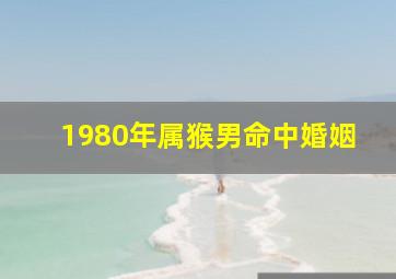 1980年属猴男命中婚姻