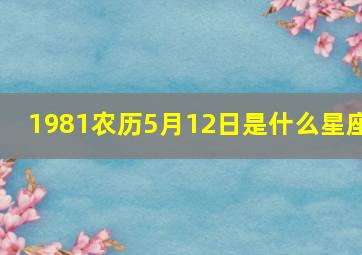 1981农历5月12日是什么星座