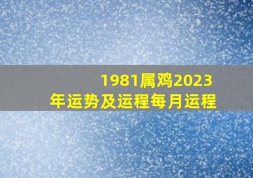 1981属鸡2023年运势及运程每月运程