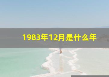 1983年12月是什么年