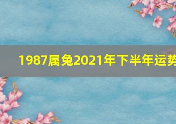 1987属兔2021年下半年运势