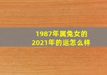 1987年属兔女的2021年的运怎么样