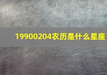 19900204农历是什么星座