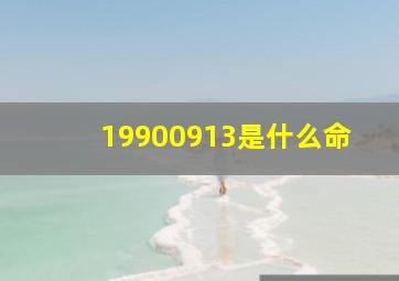 19900913是什么命