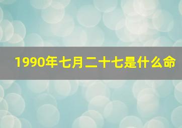 1990年七月二十七是什么命