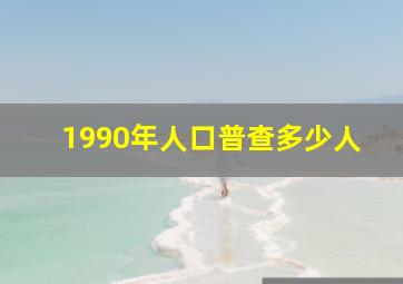 1990年人口普查多少人