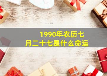 1990年农历七月二十七是什么命运