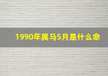 1990年属马5月是什么命