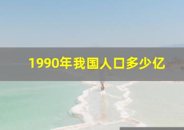 1990年我国人口多少亿