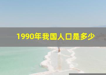 1990年我国人口是多少