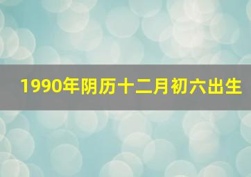 1990年阴历十二月初六出生