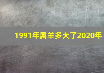 1991年属羊多大了2020年